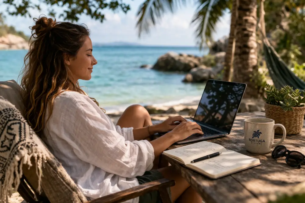 Entspanntes mobiles Arbeiten